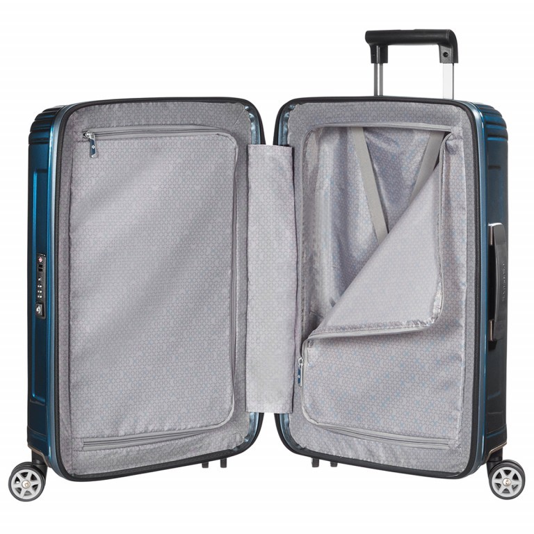 Koffer neopulse Spinner 55 Metallic Blue, Farbe: blau/petrol, Marke: Samsonite, Abmessungen in cm: 40x55x20, Bild 2 von 5