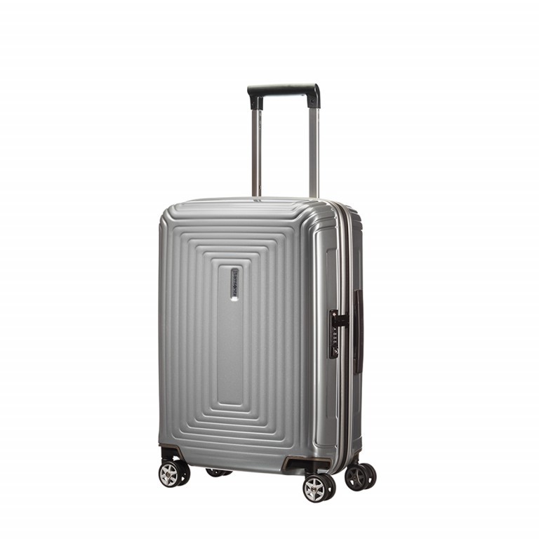 Koffer neopulse Spinner 55 Metallic Silver, Farbe: grau, Marke: Samsonite, Abmessungen in cm: 40x55x20, Bild 1 von 5