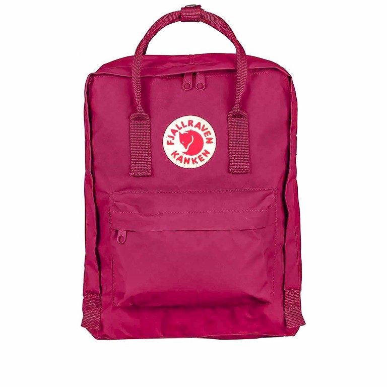 Rucksack Kånken Plum, Farbe: rot/weinrot, Marke: Fjällräven, EAN: 7323450219338, Abmessungen in cm: 27x38x13, Bild 1 von 15