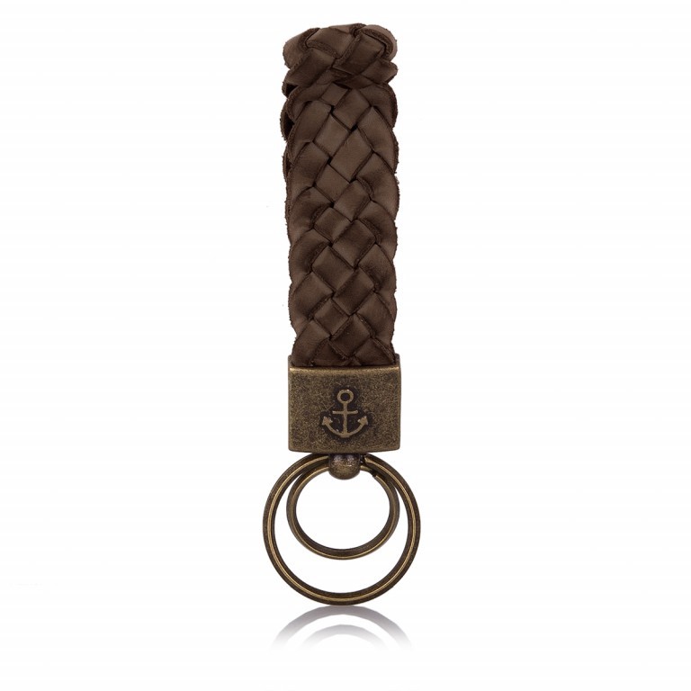 Schlüsselanhänger Soft-Weaving Hermine B3.0974 Chocolate Brown, Farbe: braun, Marke: Harbour 2nd, Abmessungen in cm: 17x3x0, Bild 1 von 2