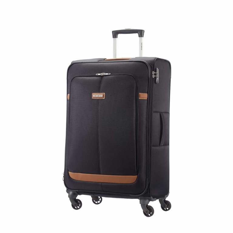 Koffer Caphir Spinner 65 Black Cognac, Farbe: schwarz, Marke: Samsonite, Abmessungen in cm: 43.5x69x24, Bild 1 von 1