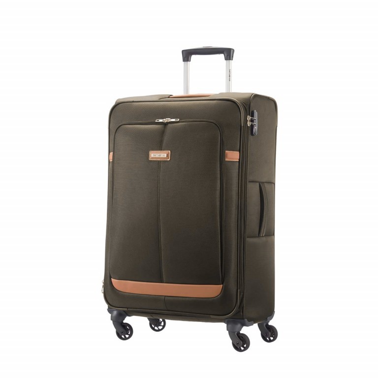 Koffer Caphir Spinner 65 Oliv Cognac, Farbe: grün/oliv, Marke: Samsonite, Abmessungen in cm: 43.5x69x24, Bild 1 von 7