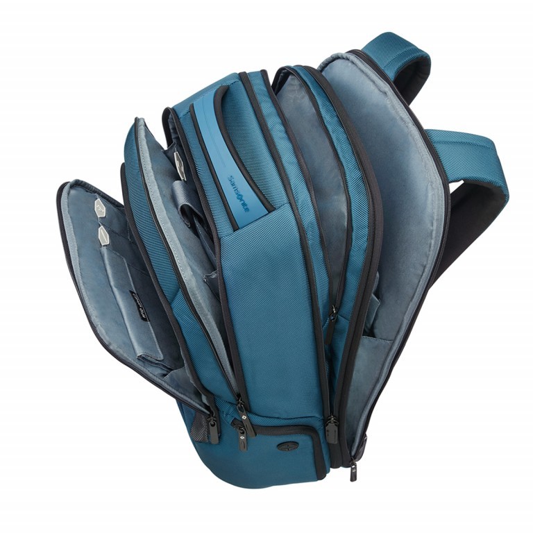 Rucksack Cityscape Laptop Backpack 15.6 Zoll mit RFID-Schutzhülle Petrol Blue, Farbe: blau/petrol, Marke: Samsonite, Abmessungen in cm: 34x46x23, Bild 2 von 6