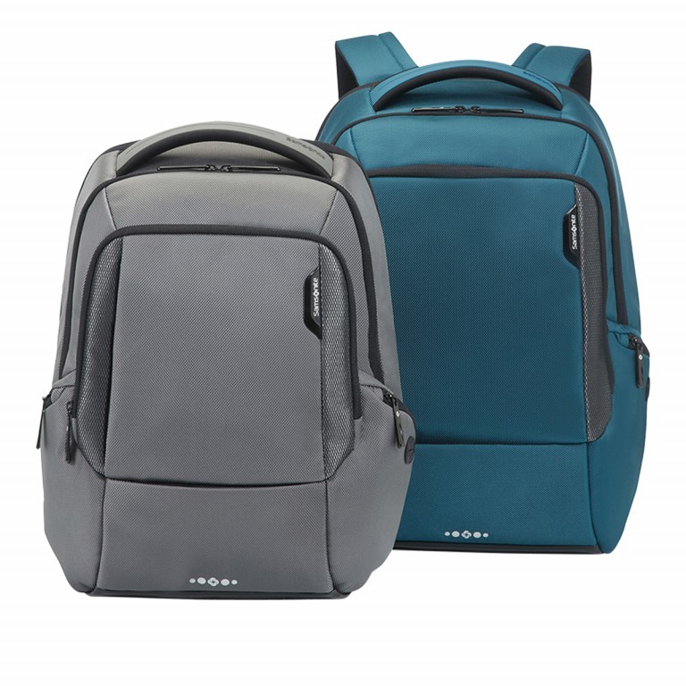 Rucksack Cityscape Laptop Backpack 15.6 Zoll mit RFID-Schutzhülle Steel Grey, Farbe: grau, Marke: Samsonite, Abmessungen in cm: 34x46x23, Bild 6 von 6