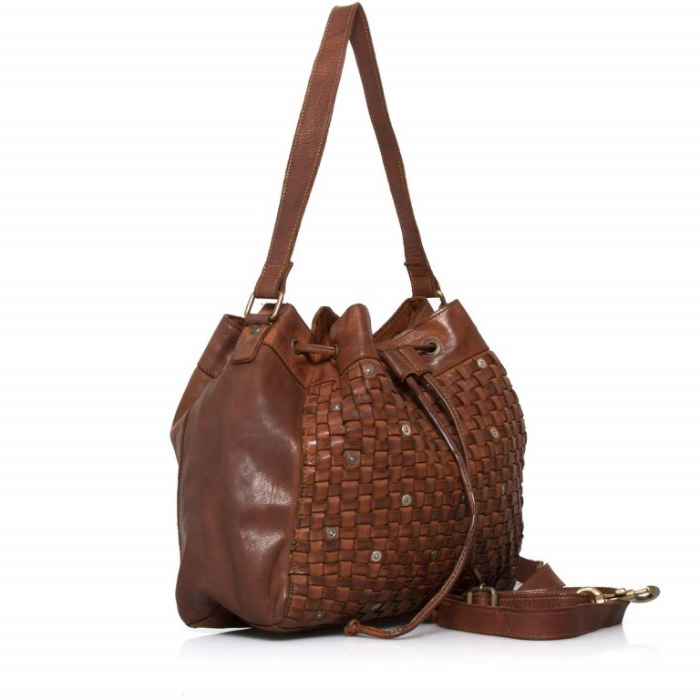 Beuteltasche Emilie B3.5429 mit Zugband Charming Cognac, Farbe: cognac, Marke: Harbour 2nd, Abmessungen in cm: 32x29x10.5, Bild 2 von 4