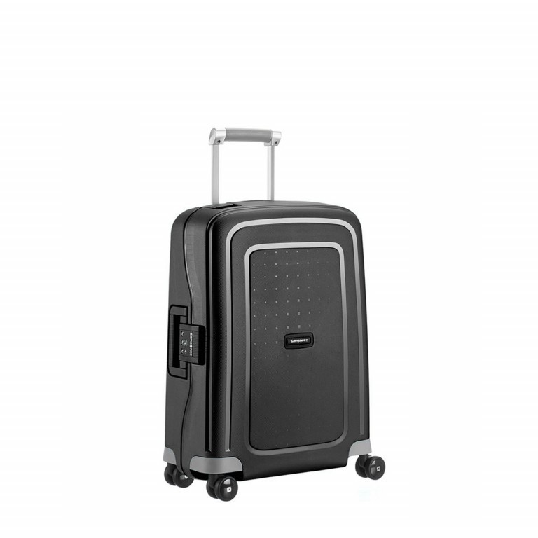 Koffer S´Cure Spinner 55 Black, Farbe: schwarz, Marke: Samsonite, EAN: 5414847329920, Abmessungen in cm: 40x55x20, Bild 1 von 5