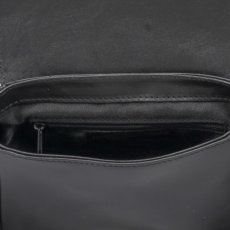 Umhängetasche Savage Schwarz, Farbe: schwarz, Marke: Hausfelder Manufaktur, Abmessungen in cm: 17x14x5, Bild 4 von 6