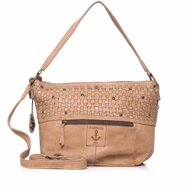 Beuteltasche Soft-Weaving Helena B3.5044 Taupe, Farbe: taupe/khaki, beige, Marke: Harbour 2nd, Abmessungen in cm: 40x27x16, Bild 4 von 4