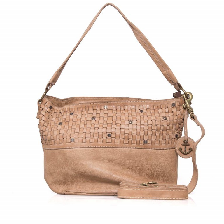 Beuteltasche Soft-Weaving Helena B3.5044 Taupe, Farbe: taupe/khaki, beige, Marke: Harbour 2nd, Abmessungen in cm: 40x27x16, Bild 1 von 4