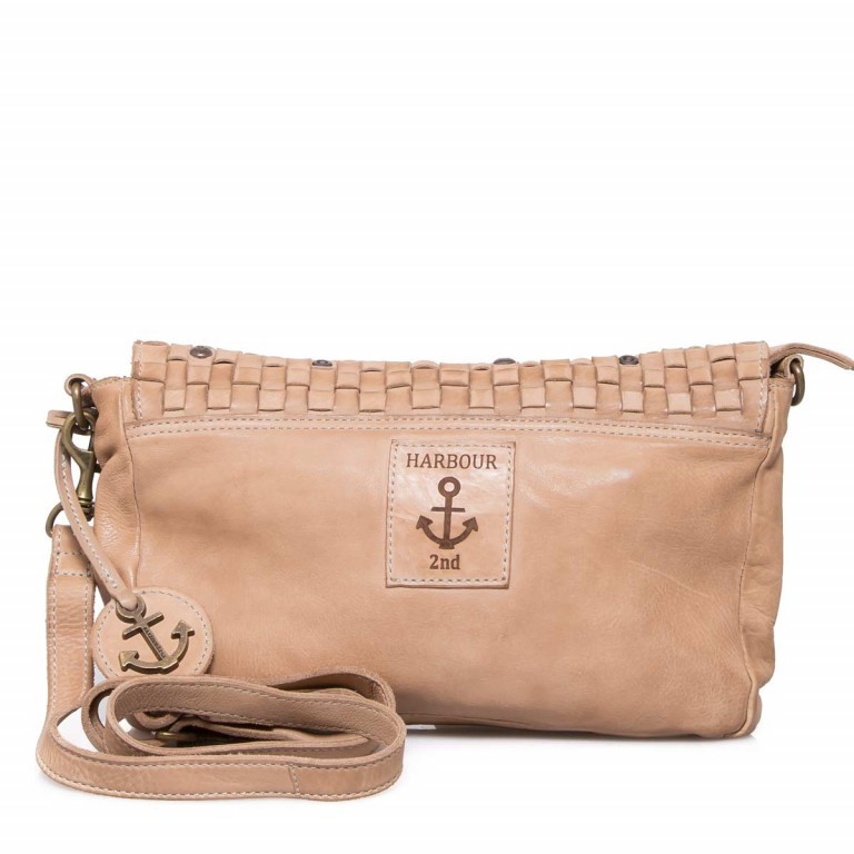 Umhängetasche / Clutch Soft-Weaving Loa B3.5412 Taupe, Farbe: taupe/khaki, beige, Marke: Harbour 2nd, Abmessungen in cm: 28.5x19x3, Bild 4 von 4