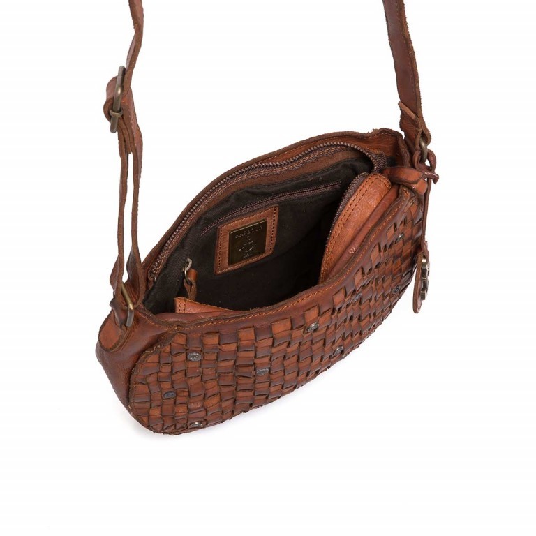 Umhängetasche Soft-Weaving Wejolda B3.5632 Charming Cognac, Farbe: cognac, Marke: Harbour 2nd, Abmessungen in cm: 27x19.5x9, Bild 4 von 5