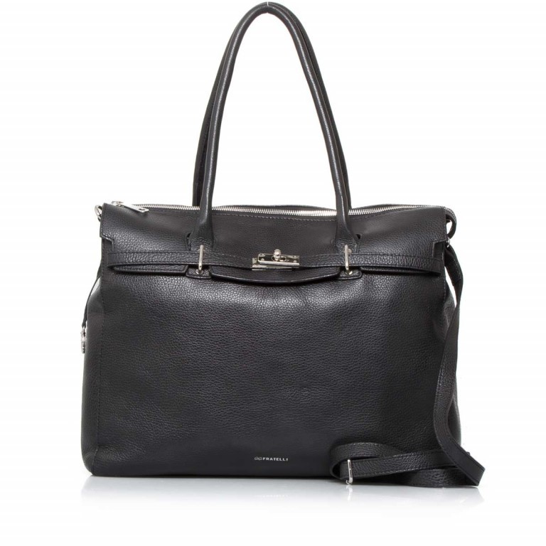 Shopper Romance 0038 Black, Farbe: schwarz, Marke: Gigi Fratelli, Abmessungen in cm: 39x29x13.5, Bild 1 von 6