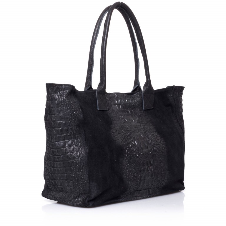 Shopper Louisiana Schwarz, Farbe: schwarz, Marke: Assima, Abmessungen in cm: 39x30x16, Bild 2 von 4