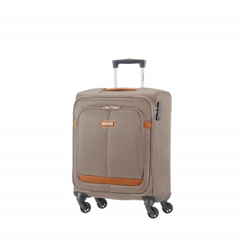 Koffer Caphir Upright 55 mit zwei Rollen Walnut Cognac, Farbe: taupe/khaki, Marke: Samsonite, Abmessungen in cm: 40x55x20, Bild 1 von 4