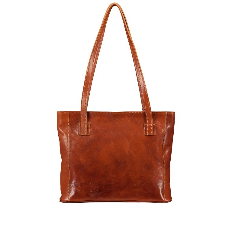 Shopper Toscana Cognac, Farbe: cognac, Marke: Hausfelder Manufaktur, EAN: 4065646000261, Abmessungen in cm: 38x31x7, Bild 3 von 6