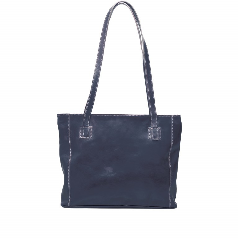 Shopper Toscana Blau, Farbe: blau/petrol, Marke: Hausfelder Manufaktur, EAN: 4065646000247, Abmessungen in cm: 38x31x7, Bild 1 von 6