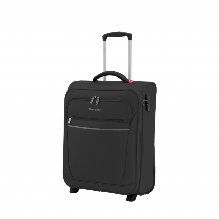 Koffer Cabin 55 cm Schwarz, Farbe: schwarz, Marke: Travelite, Abmessungen in cm: 40x55x20, Bild 2 von 4