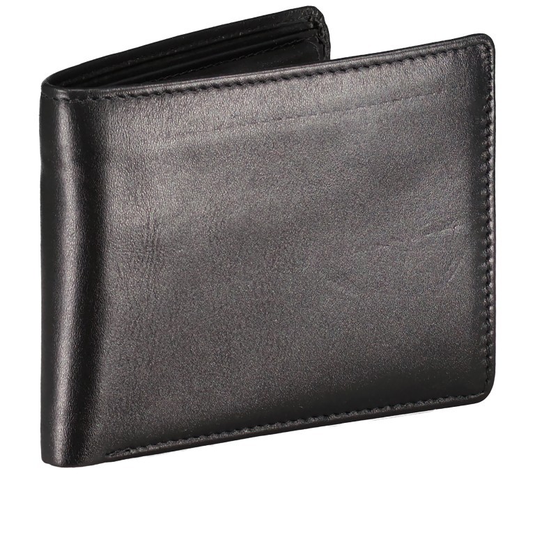 Geldbörse Elegance Schwarz, Farbe: schwarz, Marke: Hausfelder Manufaktur, EAN: 4039584250125, Abmessungen in cm: 11x8.5x1.5, Bild 2 von 5