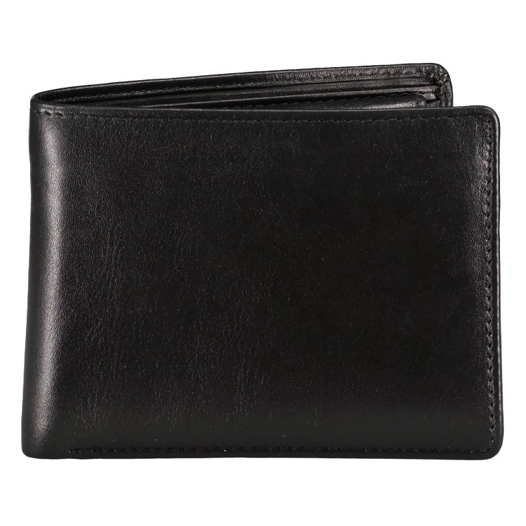 Geldbörse Elegance Schwarz, Farbe: schwarz, Marke: Hausfelder Manufaktur, EAN: 4039584250125, Abmessungen in cm: 11x8.5x1.5, Bild 1 von 5