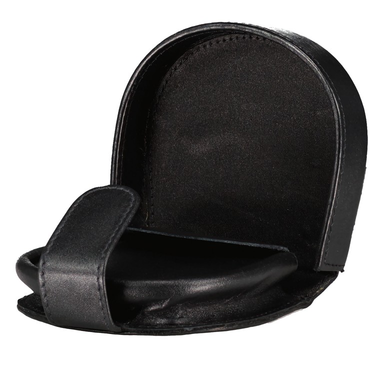 Geldbörse Wiener Schachtel Schwarz, Farbe: schwarz, Marke: Hausfelder Manufaktur, EAN: 4039584250149, Abmessungen in cm: 9x8x2.2, Bild 5 von 6