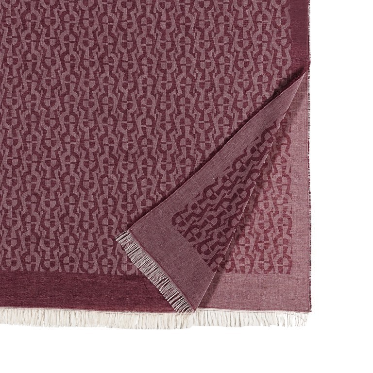 Schal Casual 242-591 Bordeaux, Farbe: rot/weinrot, Marke: AIGNER, Abmessungen in cm: 160x180x0.1, Bild 6 von 6