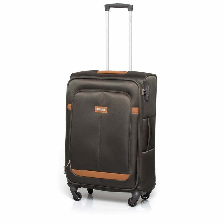 Koffer Caphir Spinner 65 Oliv Cognac, Farbe: grün/oliv, Marke: Samsonite, Abmessungen in cm: 43.5x69x24, Bild 2 von 7