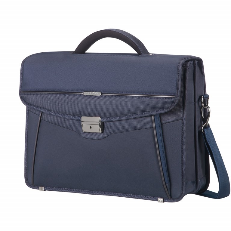 Aktentasche Desklite Briefcase Two Gussets 15.6 Zoll Blue, Farbe: blau/petrol, Marke: Samsonite, EAN: 5414847683817, Abmessungen in cm: 42x36.5x16, Bild 1 von 1