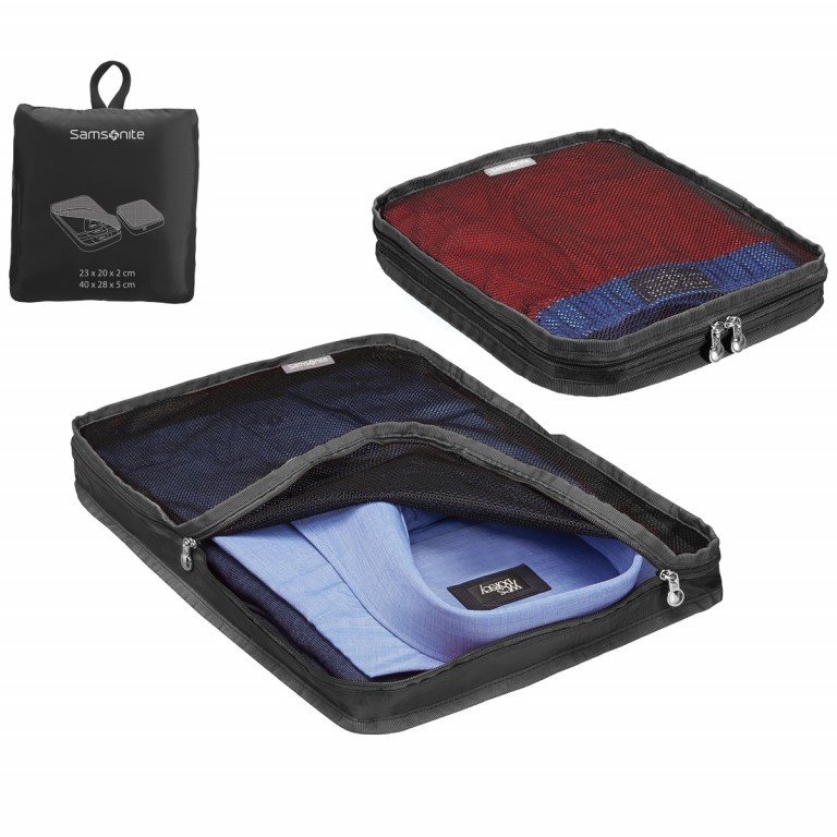 Packtaschen Packing Accessories Packing Cases 2er Set Black, Farbe: schwarz, Marke: Samsonite, Bild 1 von 1