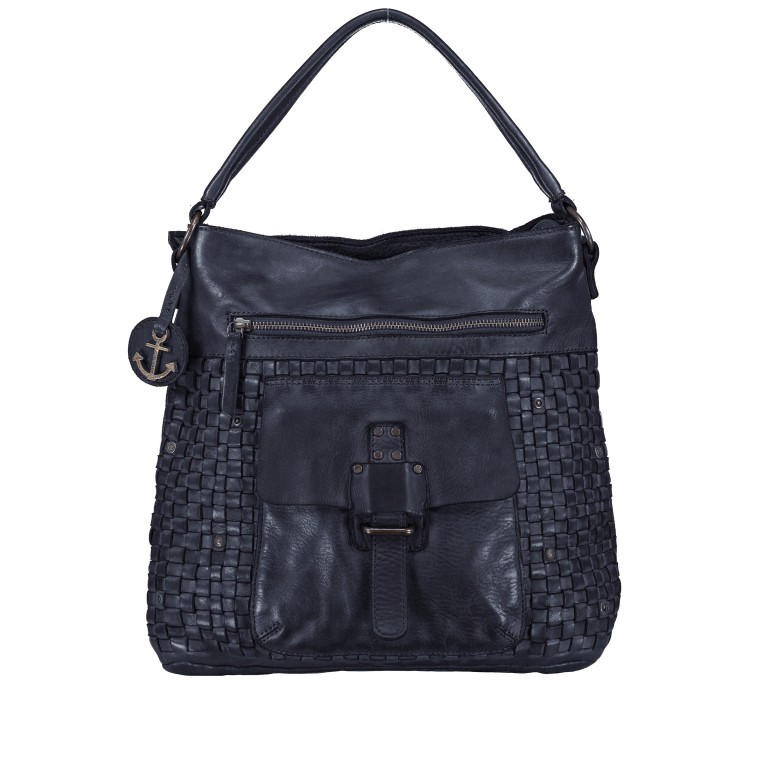 Beuteltasche Soft-Weaving Iris B3.5032 Midnight Navy, Farbe: blau/petrol, Marke: Harbour 2nd, EAN: 4046478020849, Abmessungen in cm: 34x31x12, Bild 1 von 8