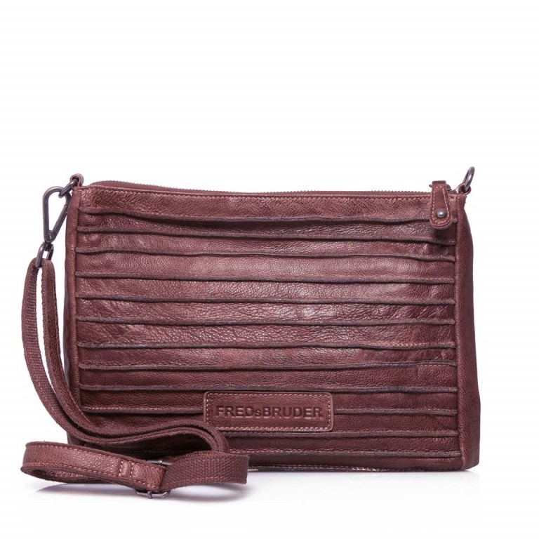 Crossbody Riffel 18-56r 18-563R Shadow Red, Farbe: rot/weinrot, Marke: FredsBruder, Abmessungen in cm: 26x18x2, Bild 3 von 4