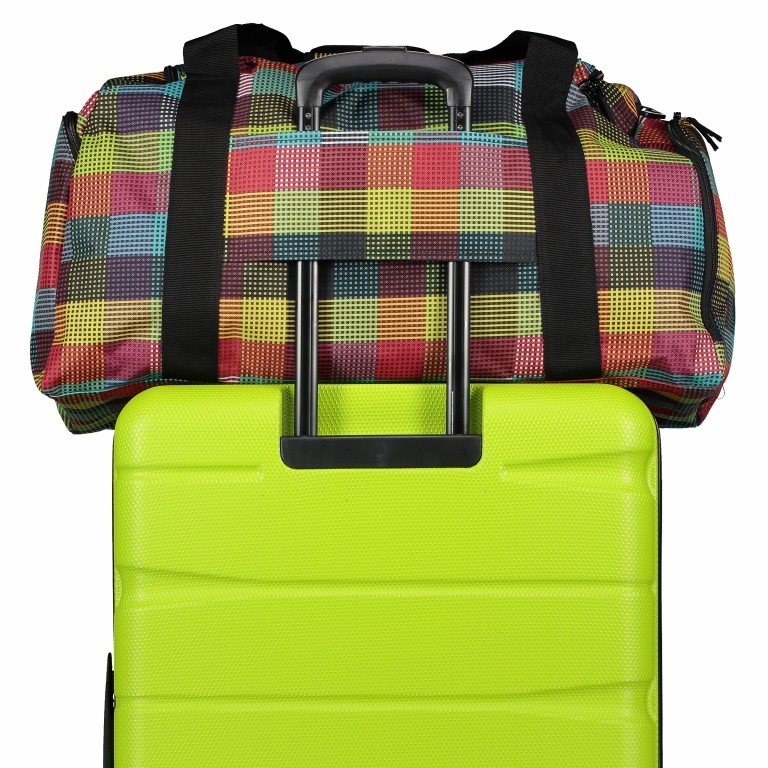 Reisetasche T1 Größe L Check & Stripes, Farbe: gelb, Marke: Franky, Abmessungen in cm: 62x37x31, Bild 5 von 5