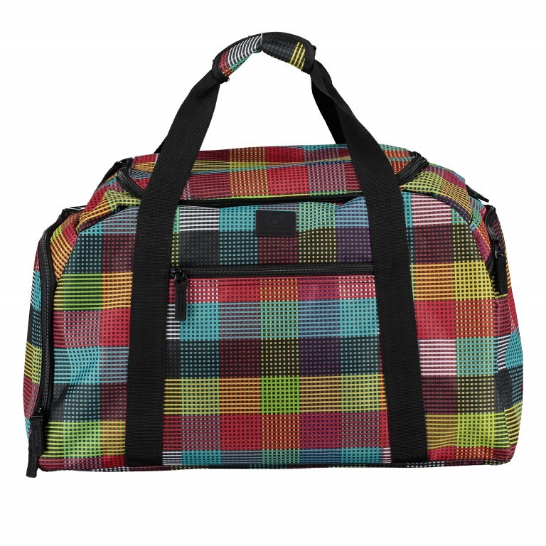 Reisetasche T1 Größe M Check & Stripes, Farbe: gelb, Marke: Franky, Abmessungen in cm: 50x33x30, Bild 1 von 5