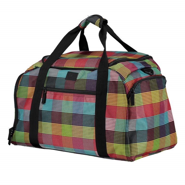 Reisetasche T1 Größe M Check & Stripes, Farbe: gelb, Marke: Franky, Abmessungen in cm: 50x33x30, Bild 2 von 5