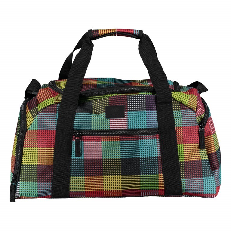 Reisetasche T1 Größe S Check & Stripes, Farbe: gelb, Marke: Franky, Abmessungen in cm: 46x26x25, Bild 1 von 4