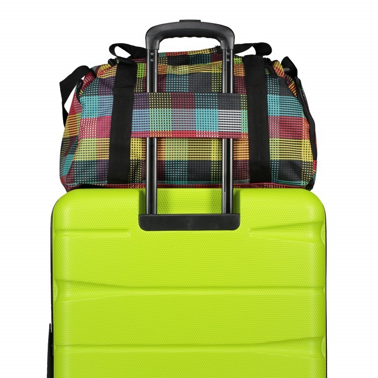 Reisetasche T1 Größe S Check & Stripes, Farbe: gelb, Marke: Franky, Abmessungen in cm: 46x26x25, Bild 4 von 4