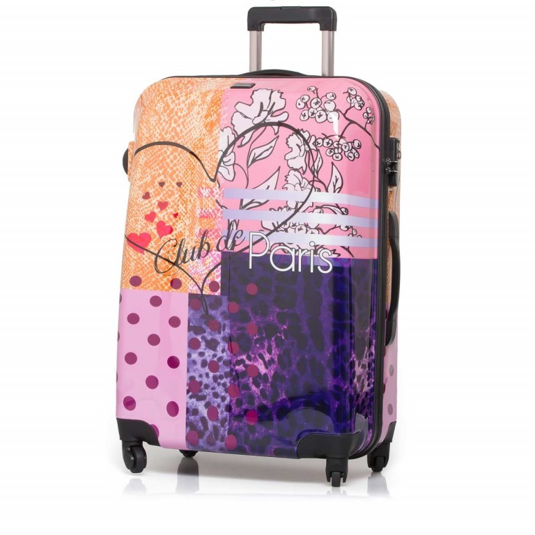 Trolley, Farbe: flieder/lila, rosa/pink, orange, Marke: Travelite, Abmessungen in cm: 48x75x30, Bild 2 von 6