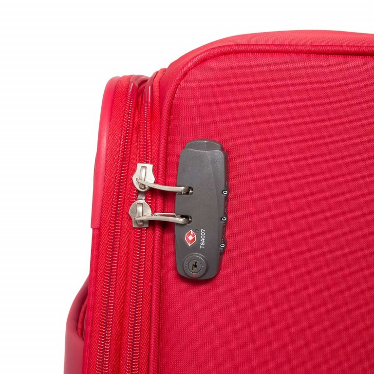 Koffer Auva Spinner 55 Red, Farbe: rot/weinrot, Marke: Samsonite, Abmessungen in cm: 55x40x20, Bild 4 von 7