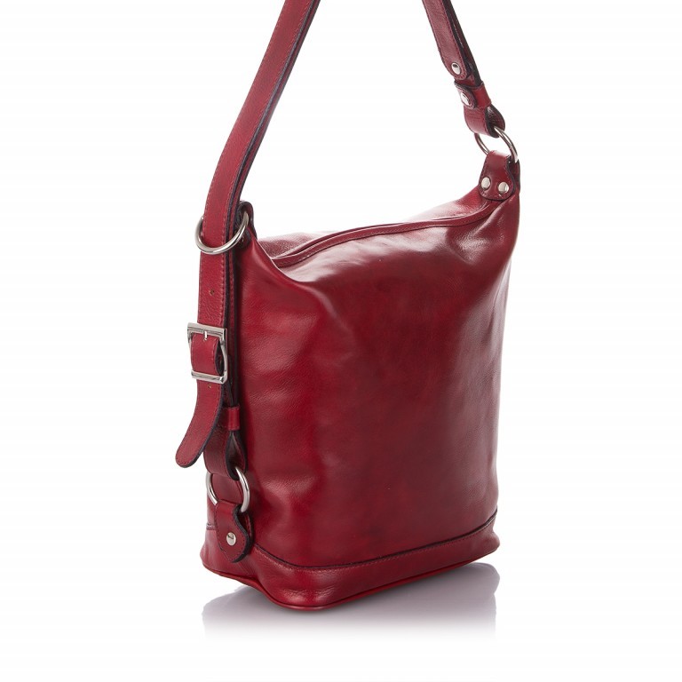 Beuteltasche Alaska Rot, Farbe: rot/weinrot, Marke: Loubs, Abmessungen in cm: 24x34x15, Bild 2 von 7