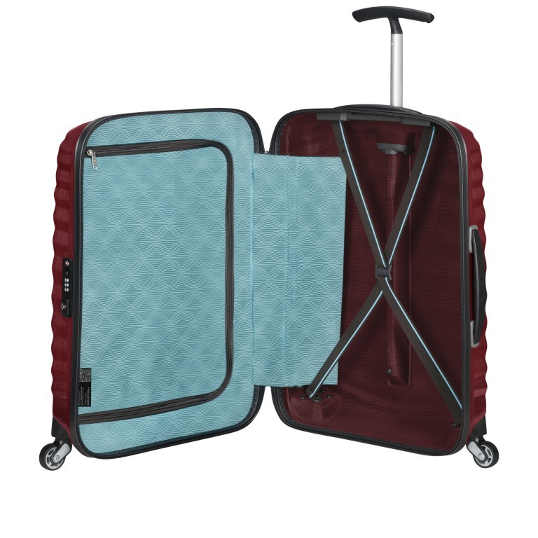 Koffer lite-shock Spinner 55 Deep Red, Farbe: rot/weinrot, Marke: Samsonite, EAN: 5400520194046, Abmessungen in cm: 40x55x20, Bild 5 von 8