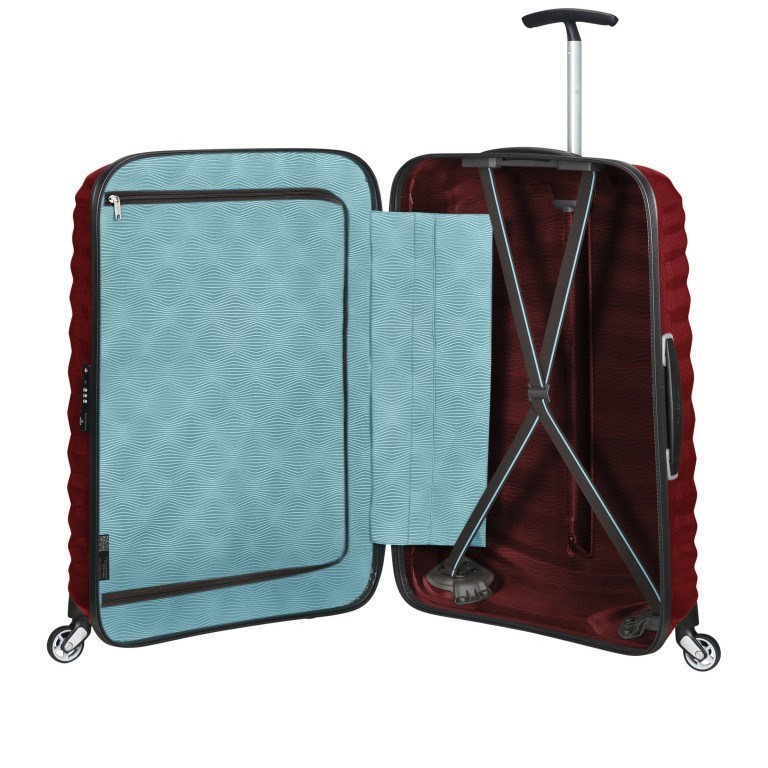 Koffer lite-shock Spinner 69 Deep Red, Farbe: rot/weinrot, Marke: Samsonite, EAN: 5400520194077, Abmessungen in cm: 47x69x29, Bild 6 von 8