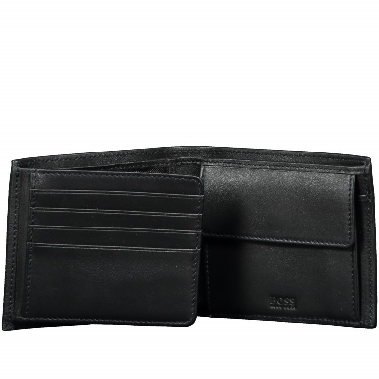 Geldbörse Traveller Trifold Black, Farbe: schwarz, Marke: BOSS, EAN: 4043201795531, Abmessungen in cm: 12x9.5x2, Bild 2 von 4
