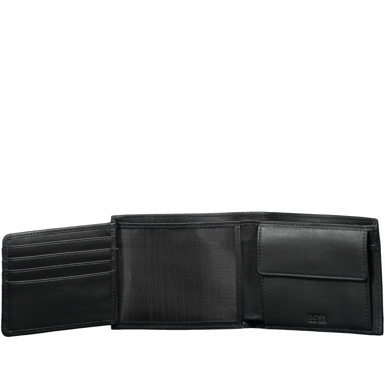 Geldbörse Traveller Trifold Black, Farbe: schwarz, Marke: BOSS, EAN: 4043201795531, Abmessungen in cm: 12x9.5x2, Bild 3 von 4