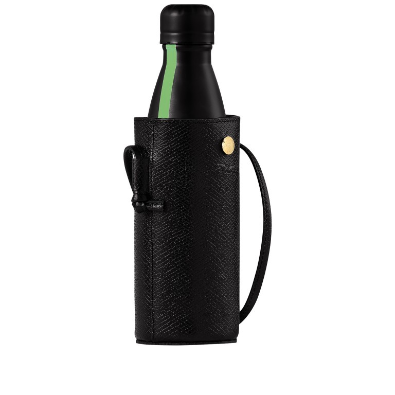 Flaschenhalter Épure mit Isolierflasche 0.5 Liter Schwarz, Farbe: schwarz, Marke: Longchamp, EAN: 3597922212323, Abmessungen in cm: 7.5x18x7.5, Bild 2 von 6