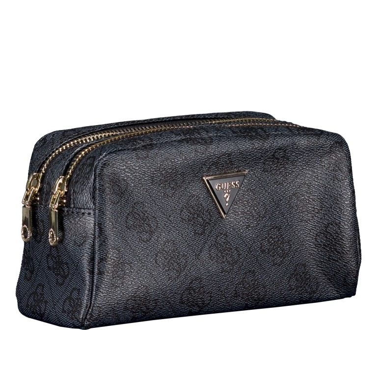 Kosmetik- / Utensilientasche Zamira 4G-Logo, Farbe: anthrazit, braun, Marke: Guess, Abmessungen in cm: 18x10x7.5, Bild 2 von 4