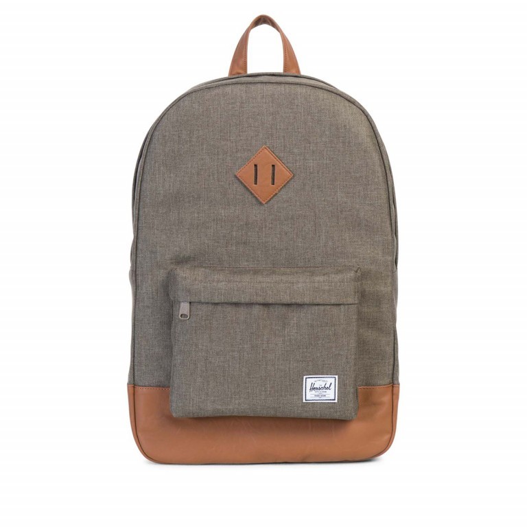 Rucksack Heritage Volumen 19 Liter Canteen Crosshatch Tan Synt, Farbe: grün/oliv, Marke: Herschel, EAN: 0828432122714, Abmessungen in cm: 31x45x12, Bild 1 von 4