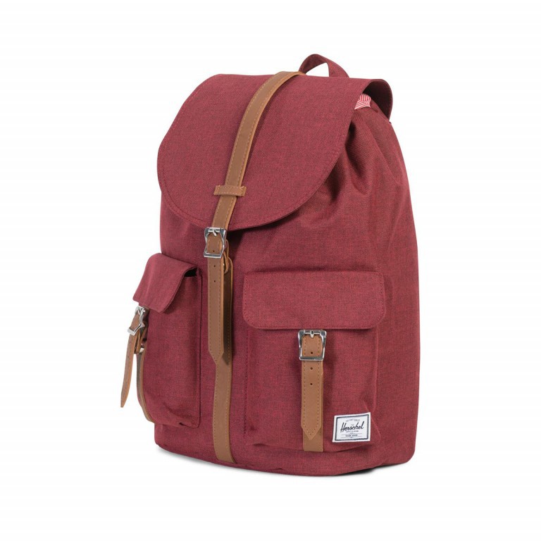 Rucksack Dawson Volumen 20,5 Liter Winetasting Crosshatch Tan, Farbe: rot/weinrot, Marke: Herschel, EAN: 0828432100699, Abmessungen in cm: 33x40x15, Bild 2 von 4