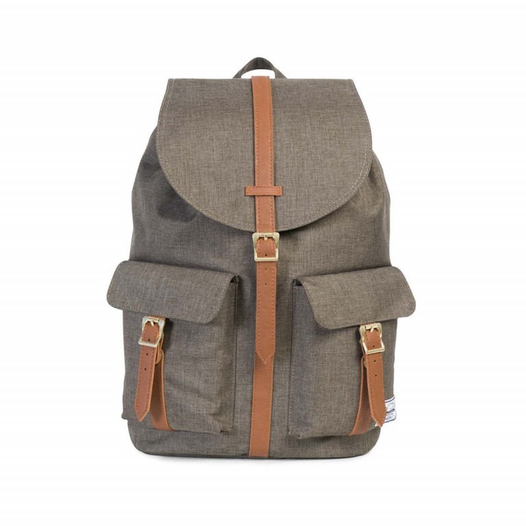 Rucksack Dawson Volumen 20,5 Liter Canteen Crosshatch Tan Synthetic Leather, Farbe: grün/oliv, Marke: Herschel, EAN: 0828432122608, Abmessungen in cm: 33x40x15, Bild 1 von 4