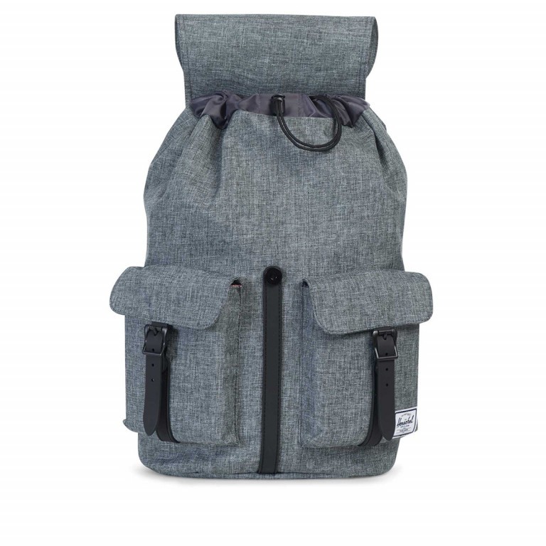 Rucksack Dawson Volumen 20,5 Liter Raven Crosshatch Black Rubber, Farbe: grau, Marke: Herschel, EAN: 0828432082711, Abmessungen in cm: 33x40x15, Bild 3 von 4