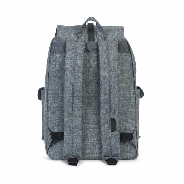 Rucksack Dawson Volumen 20,5 Liter Raven Crosshatch Black Rubber, Farbe: grau, Marke: Herschel, EAN: 0828432082711, Abmessungen in cm: 33x40x15, Bild 4 von 4