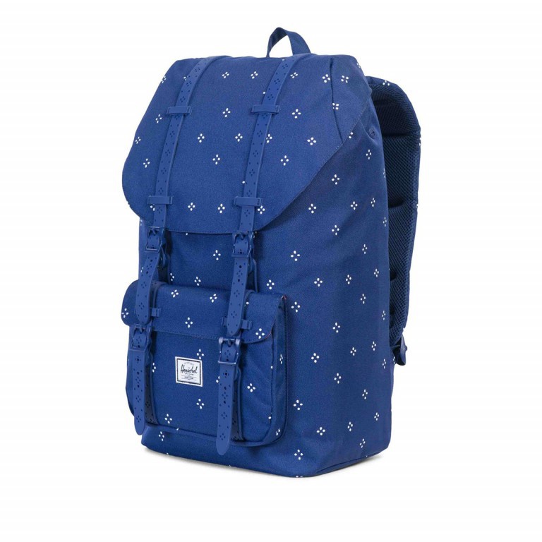 Rucksack Little America Rubber Straps Volumen 23 Liter Focus Twilight Blue Rubber, Farbe: blau/petrol, Marke: Herschel, EAN: 0828432122882, Abmessungen in cm: 28x50x17, Bild 2 von 4